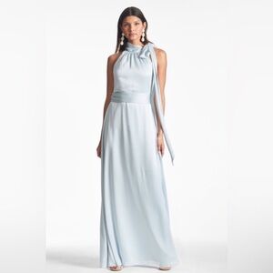 NWT SACHIN + BABI "KAYLA" HALTER BLUE MAXI GOWN SIZE 10